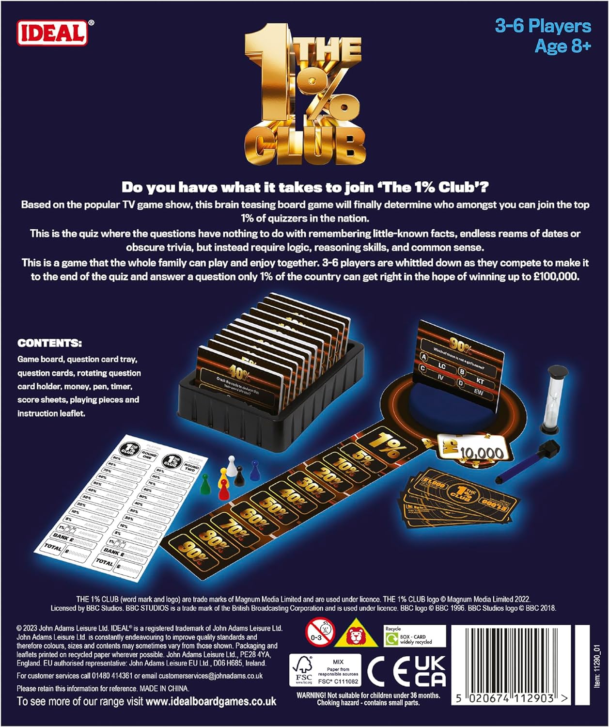 IDEAL | The 1% Club: The Board Game | Family Games | 3-6 Players | Ages 8+