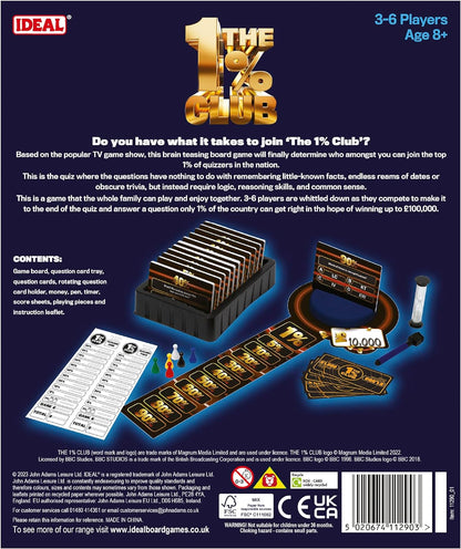 IDEAL | The 1% Club: The Board Game | Family Games | 3-6 Players | Ages 8+