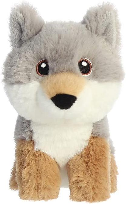 Aurora, 35077, Eco Nation Mini Wolf, 5In, Soft Toy, Multi-Coloured