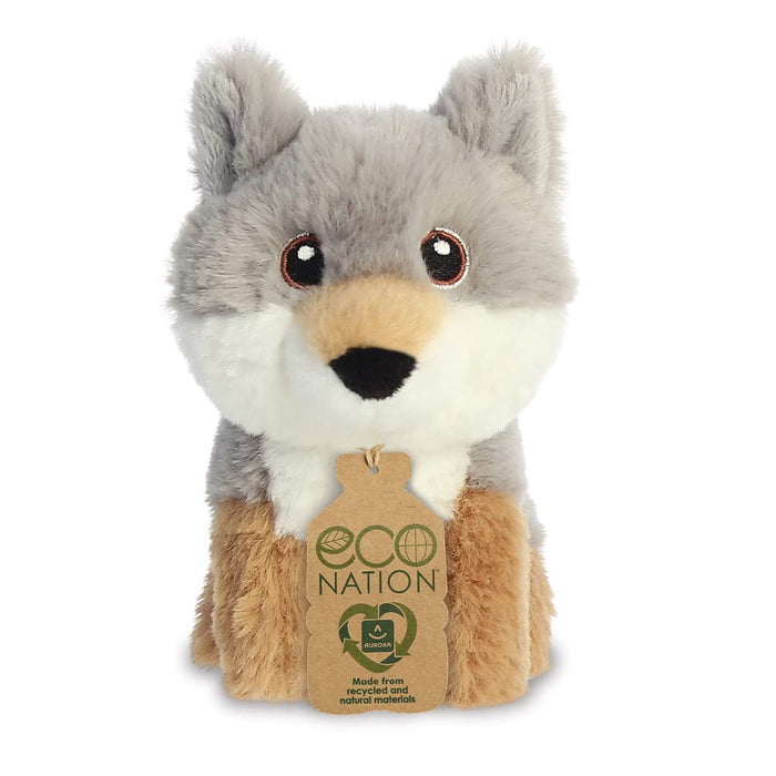 Aurora, 35077, Eco Nation Mini Wolf, 5In, Soft Toy, Multi-Coloured