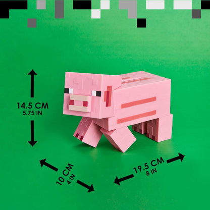 Paladone Minecraft Pig Bank 19cm-Officially Licensed Merchandise, Pink & Minecraft Creeper Light with Official Creeper Sounds, Battery Powered