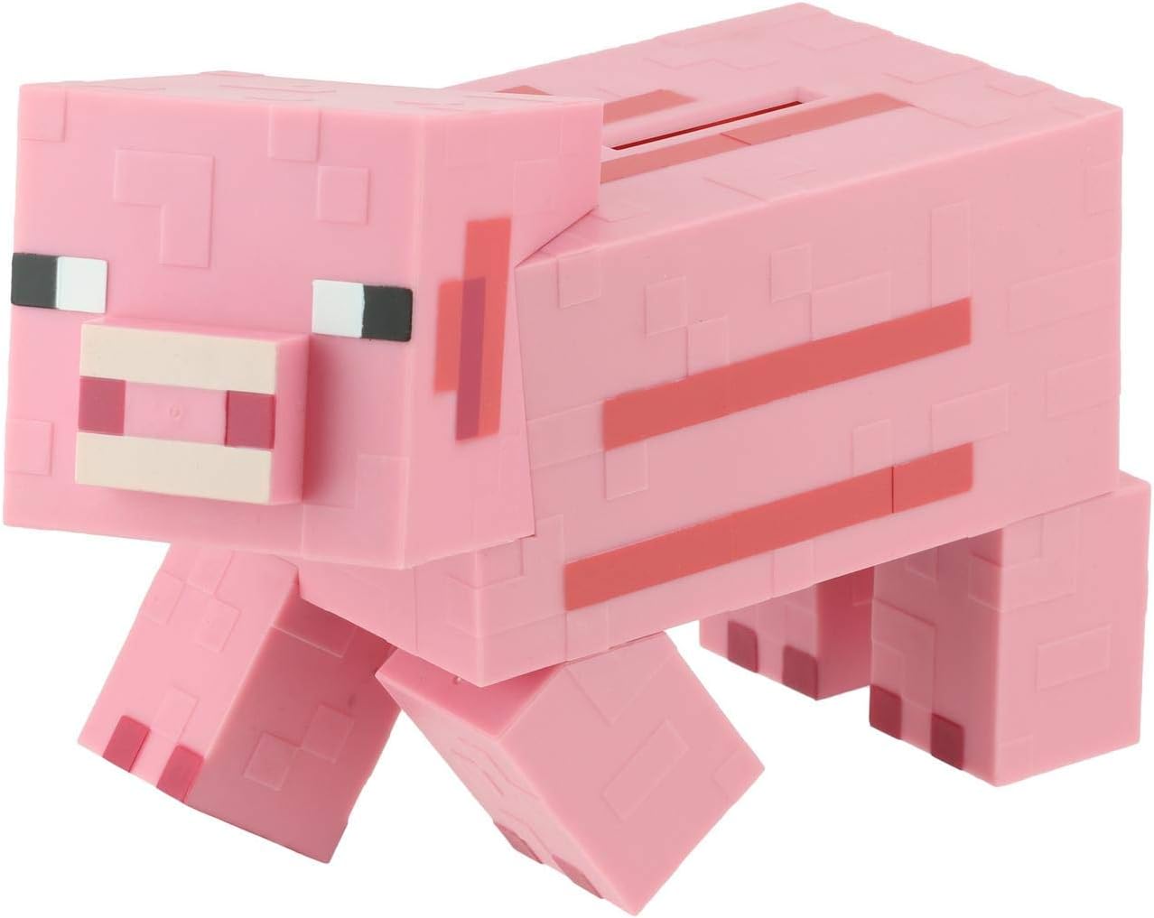 Paladone Minecraft Pig Bank 19cm-Officially Licensed Merchandise, Pink & Minecraft Creeper Light with Official Creeper Sounds, Battery Powered