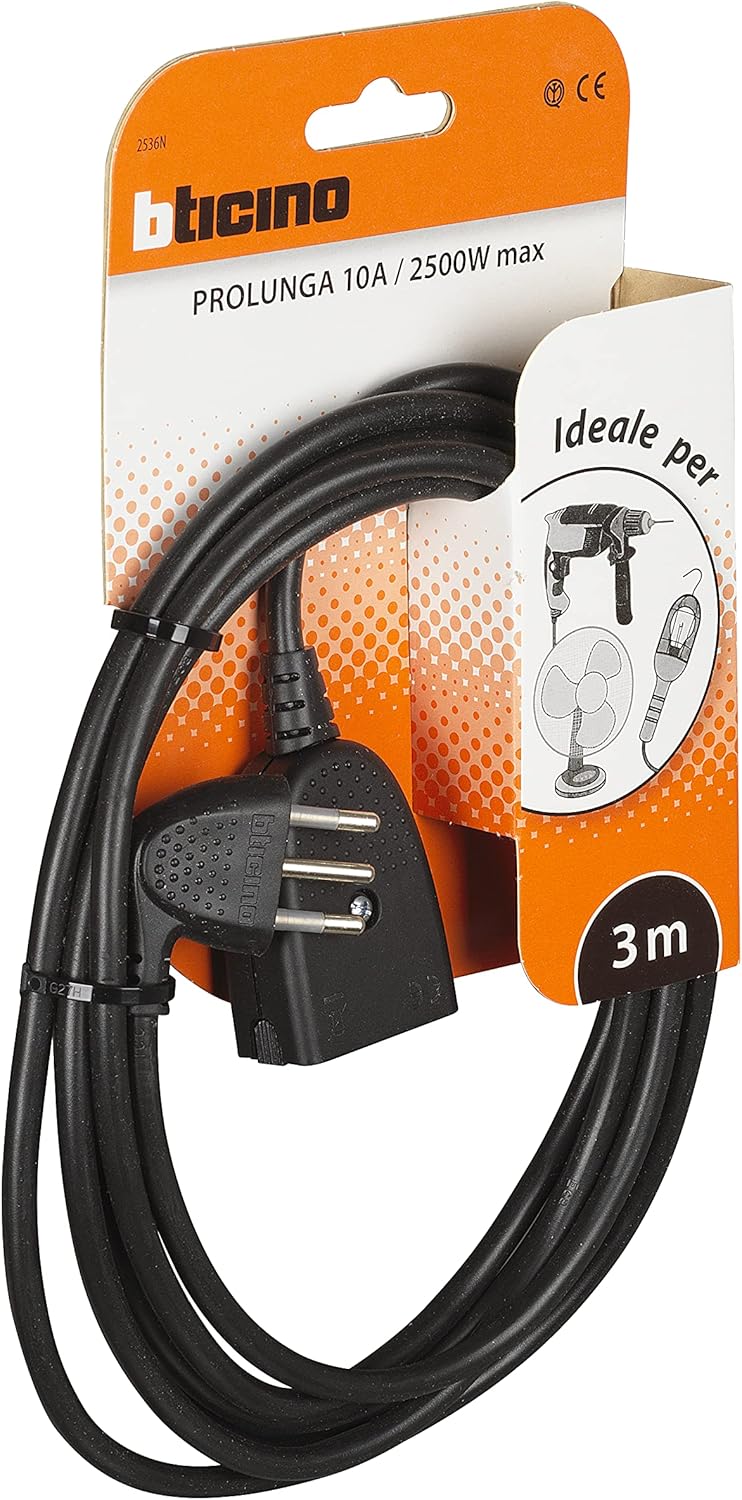 Prolunga 3M 2P+T Sp./Pr.10A Nera