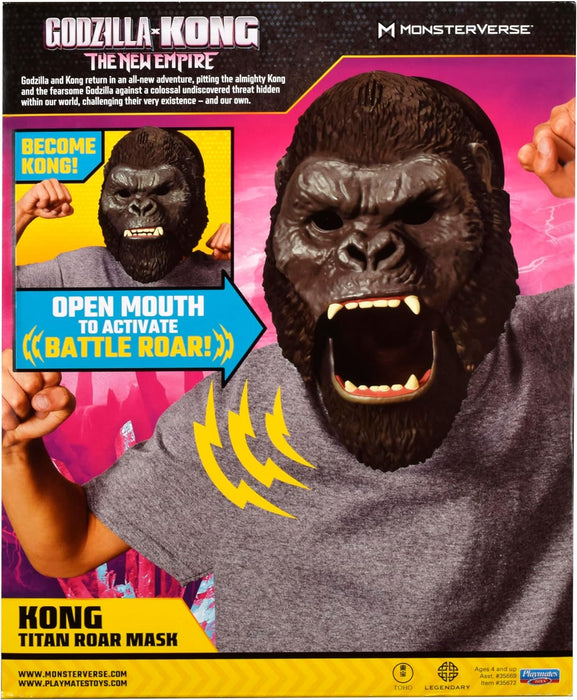 Godzilla x Kong: The New Empire, Authentic Interactive Kong Mask, Realistic Representation of Iconic Movie Character, Includes Flexible Chin Strap to Mirror Your Movements