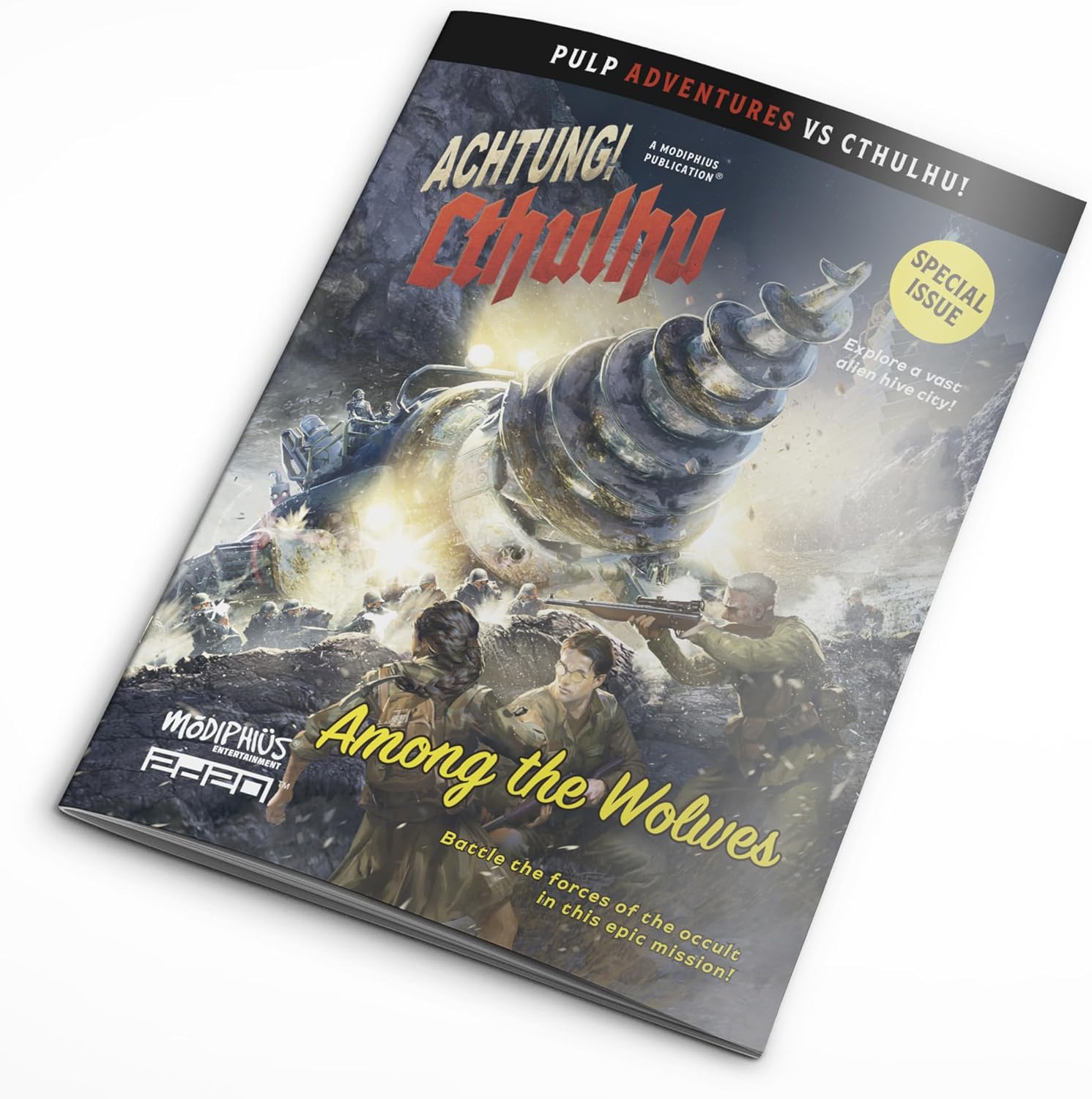 Modiphius Entertainment: Achtung! Cthulhu: Starter Set - RPG Boxed Set w/ 2 Books, Maps, Dice & Character Sheets, 2d20 System, Pulp Horror Roleplaying