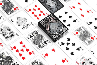 Bicycle Black Dragon Playing Cards - 1 Deck, Air Cushion Finish, Professional, Superb Handling & Durability, Great Gift For Card Collectors