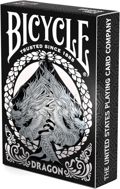 Bicycle Black Dragon Playing Cards - 1 Deck, Air Cushion Finish, Professional, Superb Handling & Durability, Great Gift For Card Collectors