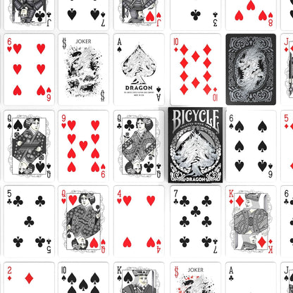 Bicycle Black Dragon Playing Cards - 1 Deck, Air Cushion Finish, Professional, Superb Handling & Durability, Great Gift For Card Collectors