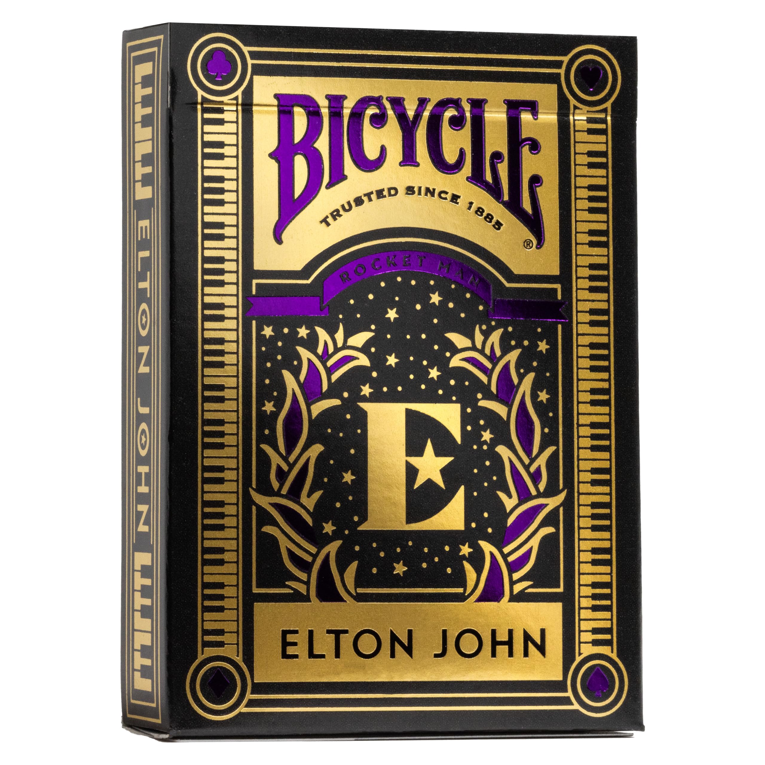 Bicycle® Carte da Gioco Elton John – 1 Mazzo, Finitura con Cuscino d'Aria, Professionale, superba maneggevolezza e Durata, Ottimo Regalo per Collezionisti di Carte, Giallo