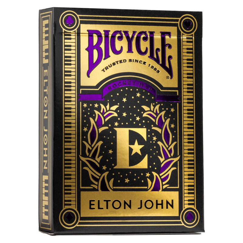 Bicycle® Carte da Gioco Elton John – 1 Mazzo, Finitura con Cuscino d'Aria, Professionale, superba maneggevolezza e Durata, Ottimo Regalo per Collezionisti di Carte, Giallo