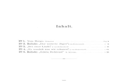 Lieder Und Balladen Opus 3
