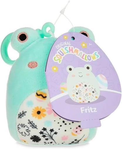 squishmallows 3.5" Easter Clip-On Fritz The Frog