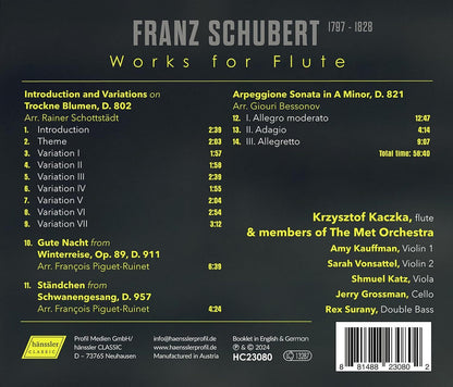 Franz Schubert: Works for Flute