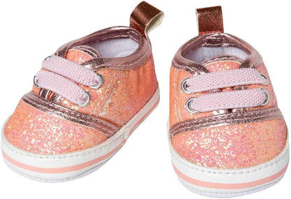 Heless 148 Pink Glitter Dolls Sneaker Size 15-18 Inches Fancy Footwear with Wow Effect for Special Occasions, Solid
