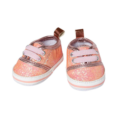 Heless 148 Pink Glitter Dolls Sneaker Size 15-18 Inches Fancy Footwear with Wow Effect for Special Occasions, Solid
