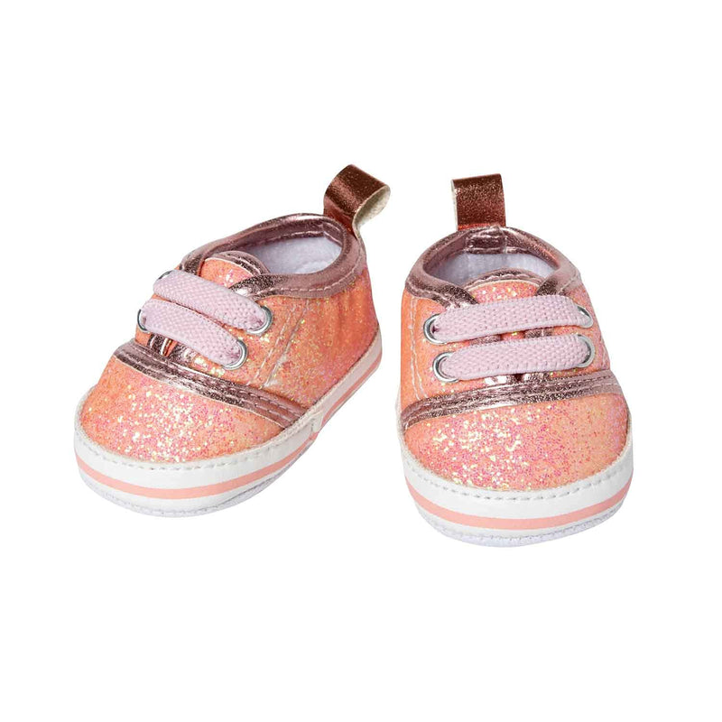 Heless 148 Pink Glitter Dolls Sneaker Size 15-18 Inches Fancy Footwear with Wow Effect for Special Occasions, Solid