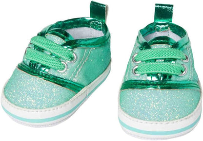 Heless - Poppenschoenen Glitter Sneakers  Mint 38-45 cm
