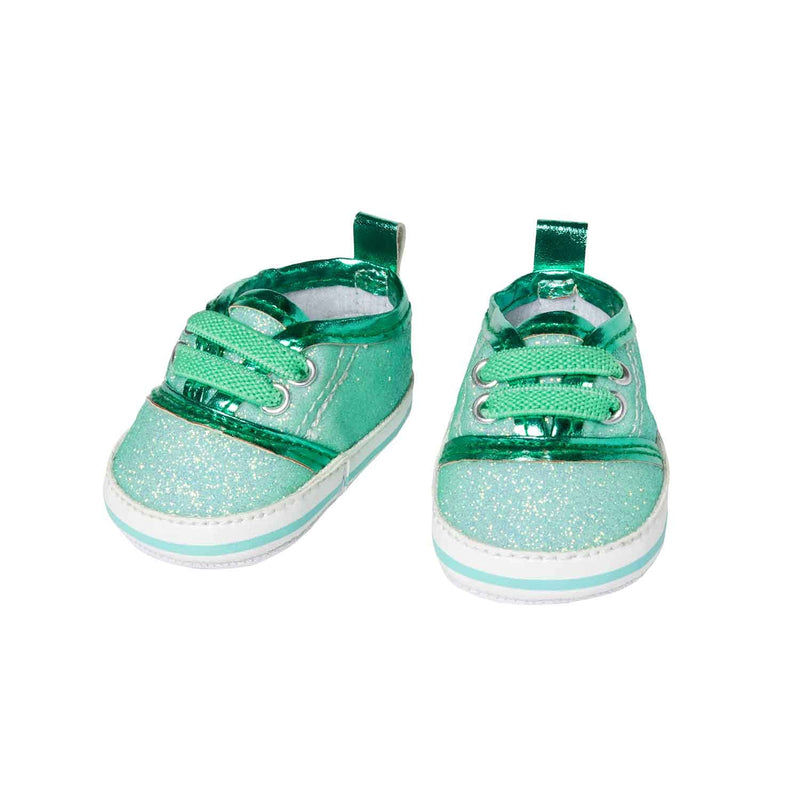 Heless - Poppenschoenen Glitter Sneakers  Mint 38-45 cm