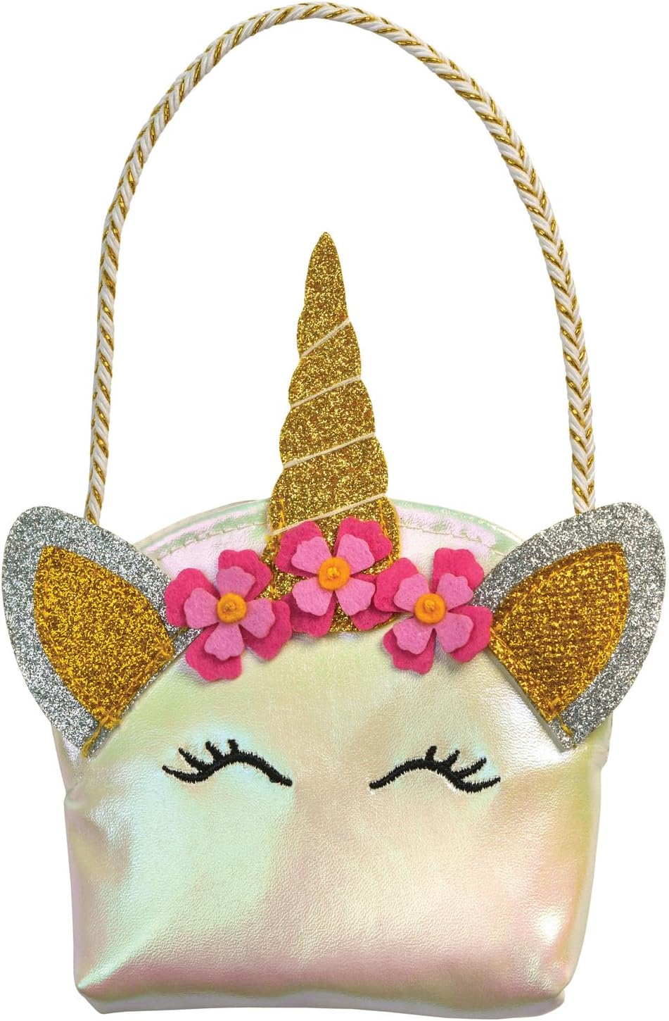 Heless 231 - Puppenzubehör im Design Glitzer-Einhorn, 3-teiliges Accessoire Set mit Ballerinas, Tasche und Haarband für Puppen und Kuscheltiere der Größe 35-45 cm