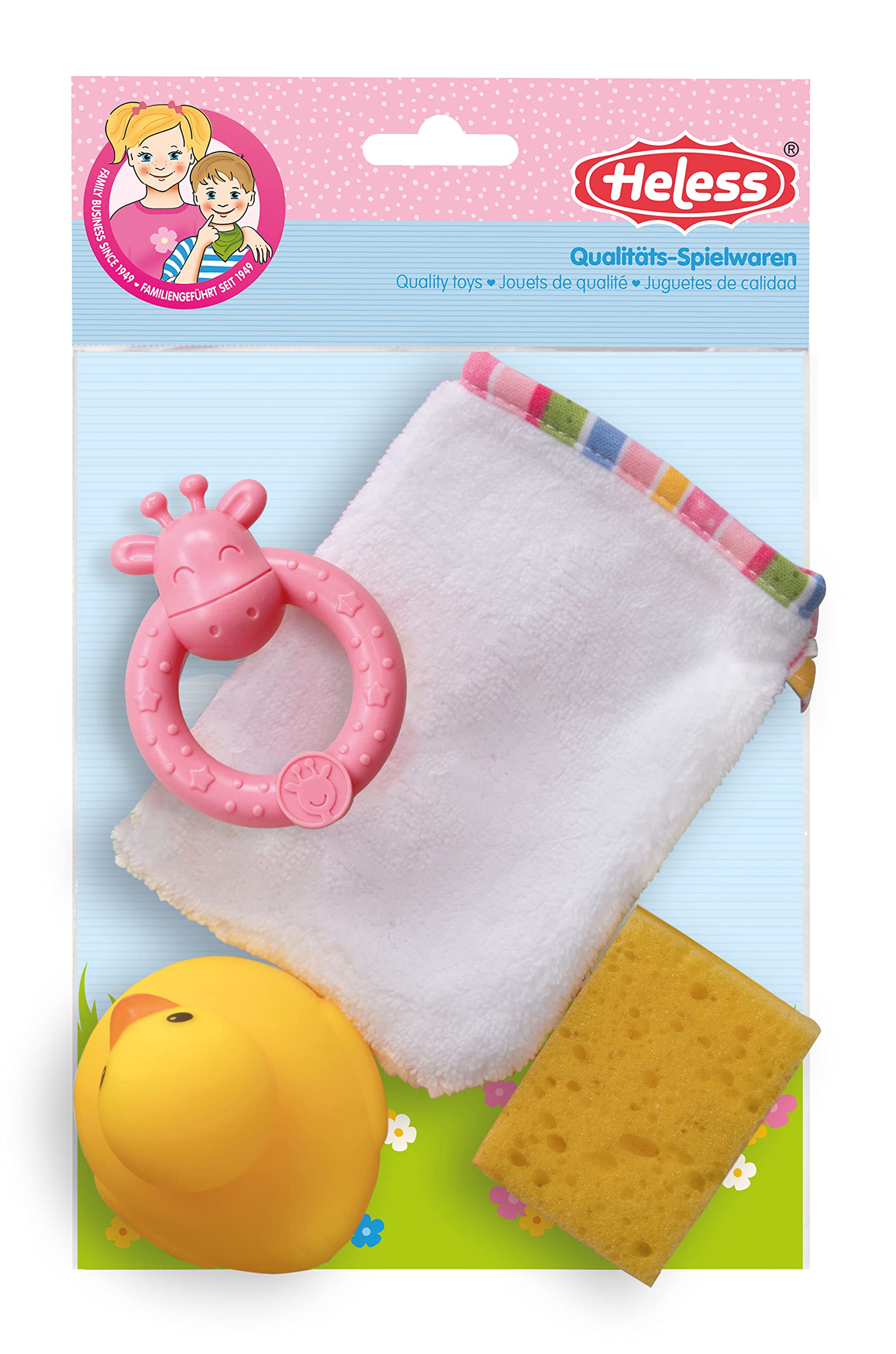 Heless - Poppen Washand met Accessoires 4ldg.