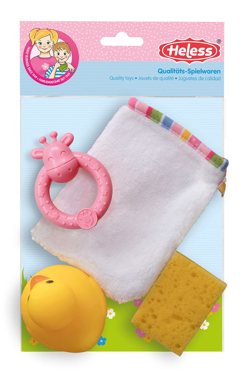Heless - Poppen Washand met Accessoires 4ldg.