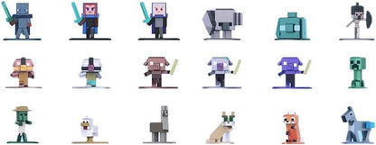 Minecraft pack 18 figurines Diecast Nano Metalfigs Wave 9 4 cm