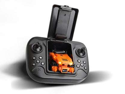 Revell Control 23810 Remote Control Quadcopter "Pocket Drone" With Precise 2.4 GHz Control, Folding, Carried In Transmitter, Altitude Sensor, Flip, One Push Take Off/Land, 720K Camera, 11cm in length