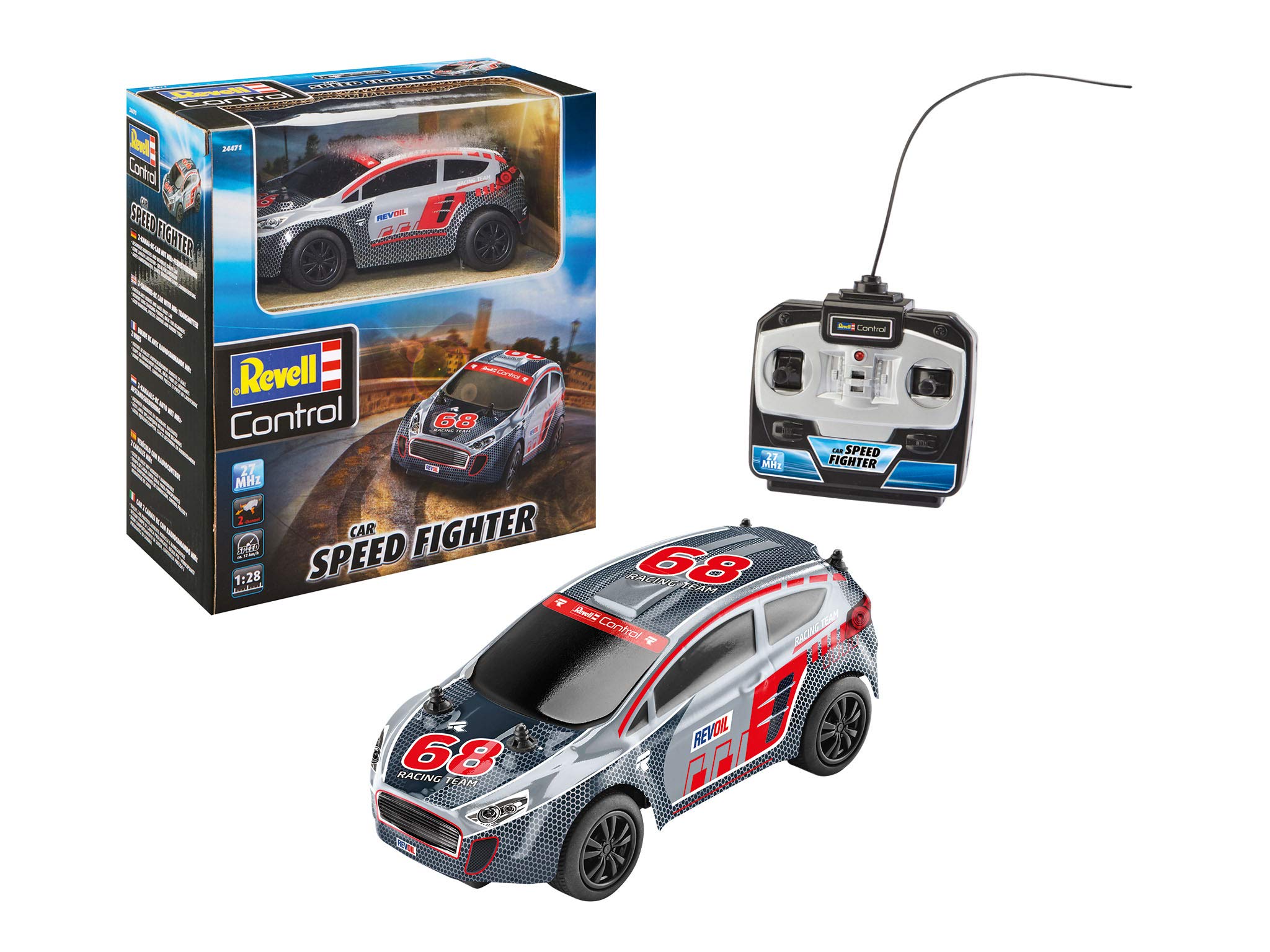 Revell GmbH 24471 Rallye 27 MHz-afstandsbediening RC Car Speed Fighter, kleurrijk