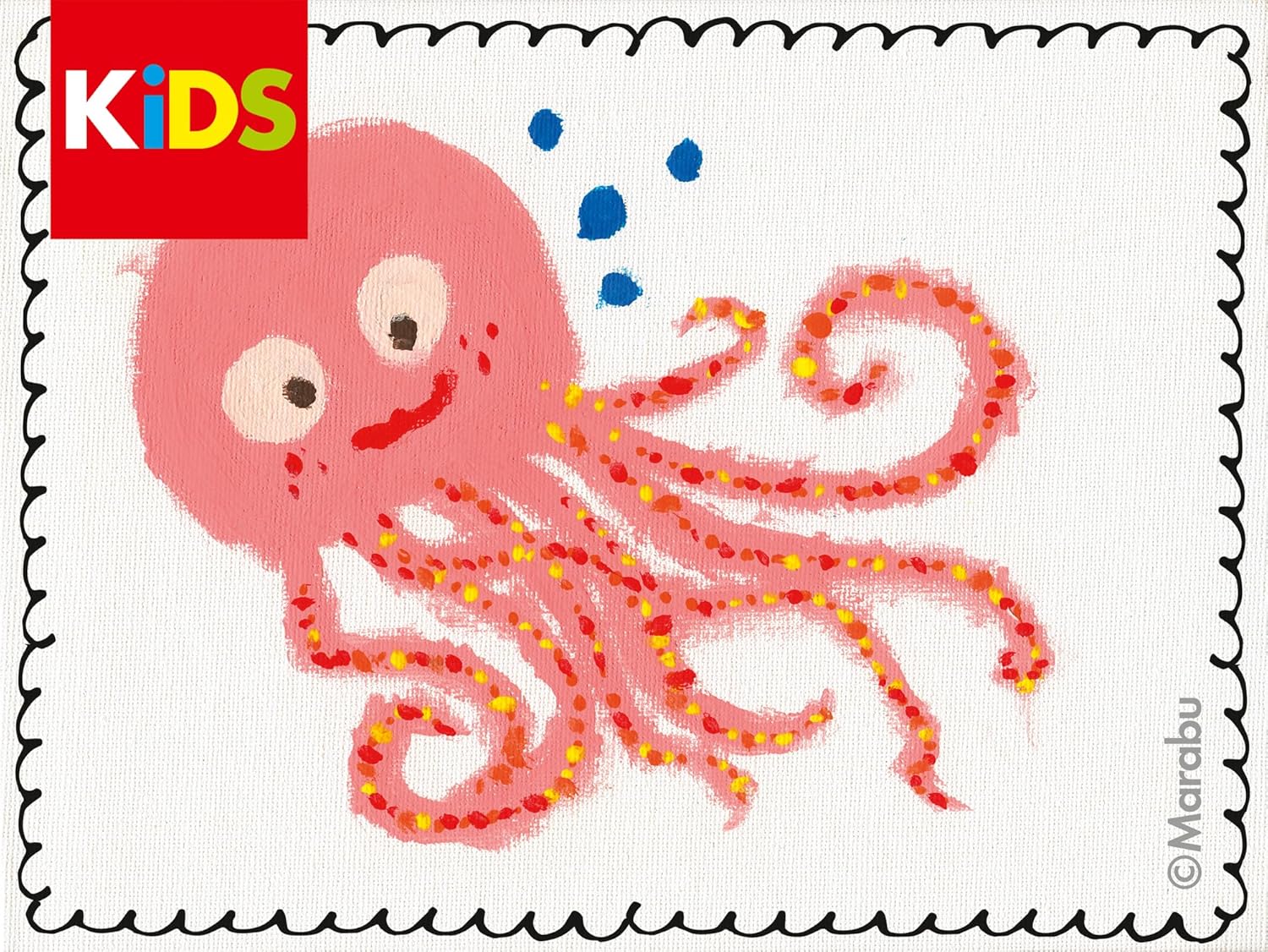 Marabu Kids Little Artist Art Box, Scatola Creare Oggetti 3 Anni in su, con 6 Colori per Bambini da 36 ml, pennelli e Lavagna per colorare, 0305000000114, Multicolor, Universal