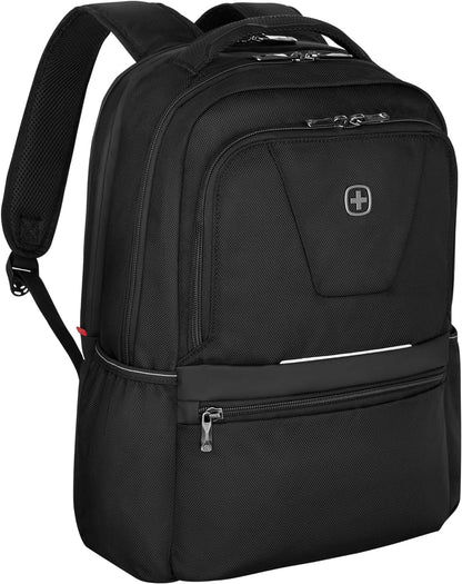 WENGER Laptop Backpack with Tablet Compartment, Notebook, Tablet up to 10 Inches, Organiser, Women, Men, Office, Business, Travel, University, Sustainable Black