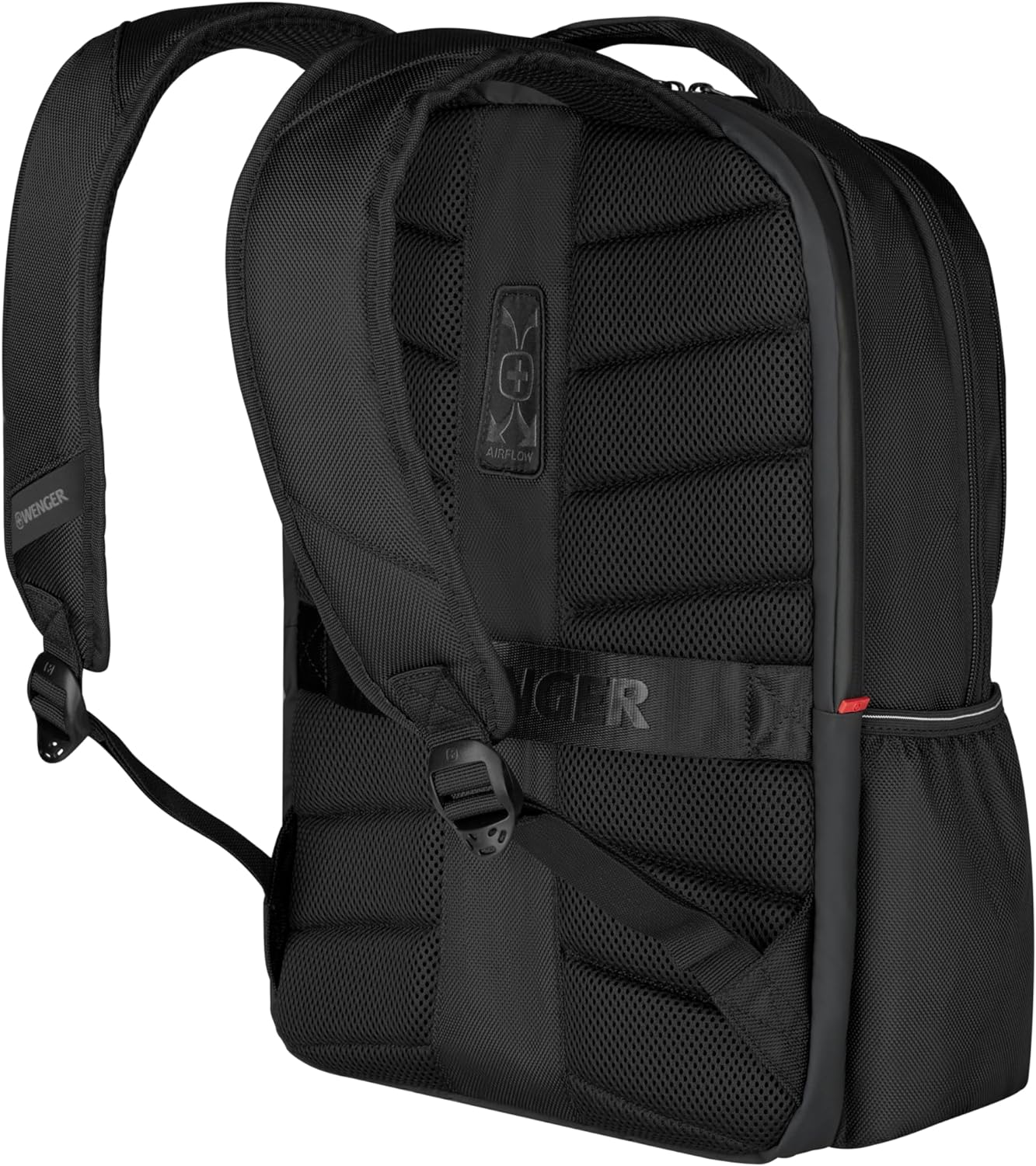 WENGER Laptop Backpack with Tablet Compartment, Notebook, Tablet up to 10 Inches, Organiser, Women, Men, Office, Business, Travel, University, Sustainable Black