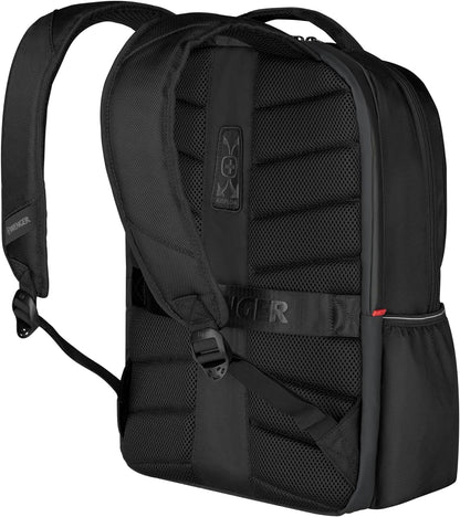 WENGER Laptop Backpack with Tablet Compartment, Notebook, Tablet up to 10 Inches, Organiser, Women, Men, Office, Business, Travel, University, Sustainable Black
