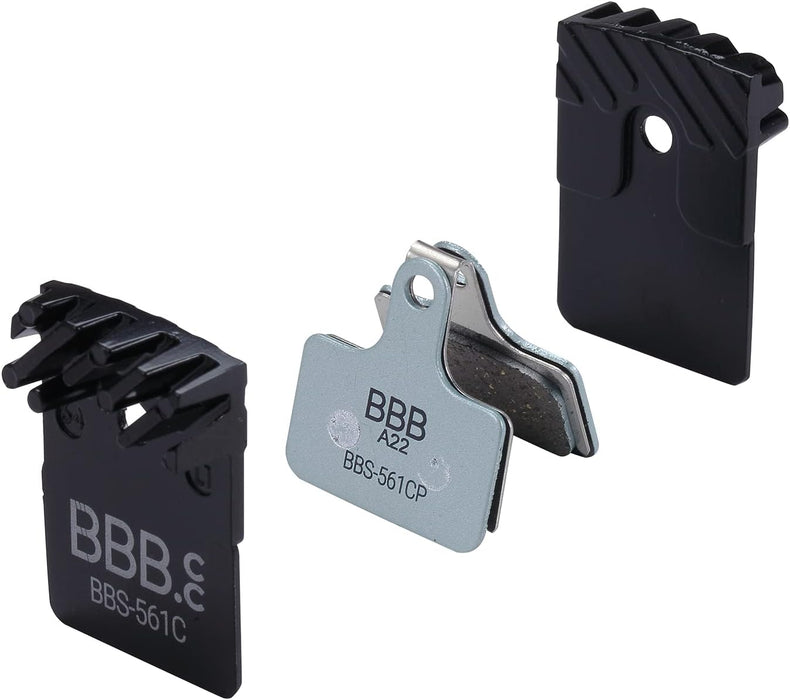 BBB Cycling Shimano Disc Brake Pads I Cooling Fins For Optimal Heat Dissipation I Organic Compound Brake Pads I DiscStop Coolfin BBS-561C