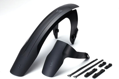 BBB Cycling FullGuard Front Fender | Mud Guard For Mountain Bike | (E-) MTB Mudguard | Easy Installation Quick Release System | For Regular and Aero Seatposts | Wheel Size: 27,5 and 28 Inch | BFD-61F