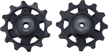 BBB Cycling RollerBoys 12T SR Pulley Wheels | SRAM Compatible | High Performance Composite Material | 12-speed Groupsets |Durable and Efficient Derailleur Jockey Wheels | BDP-10