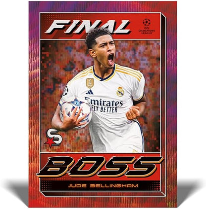 Topps UCC Superstars 23/24 - Value Box - 8 packets of UEFA Superstars 2024 including 4 Golden Pixel Parallel cards (8 cards per packet/64 cards)
