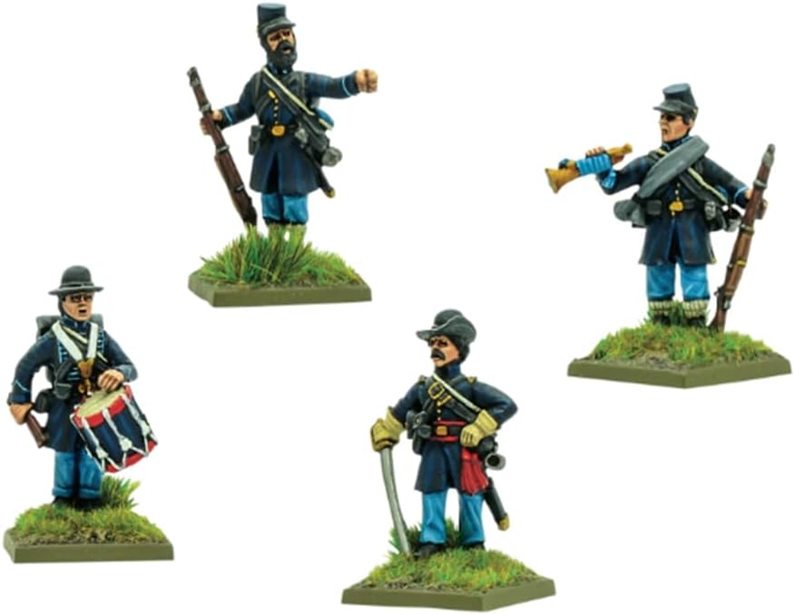 Warlord Games ACW Infantry Regiment Firing - 28mm Scale Miniatures for Black Powder Highly Detailed American Civil War Era for Table-top Wargaming