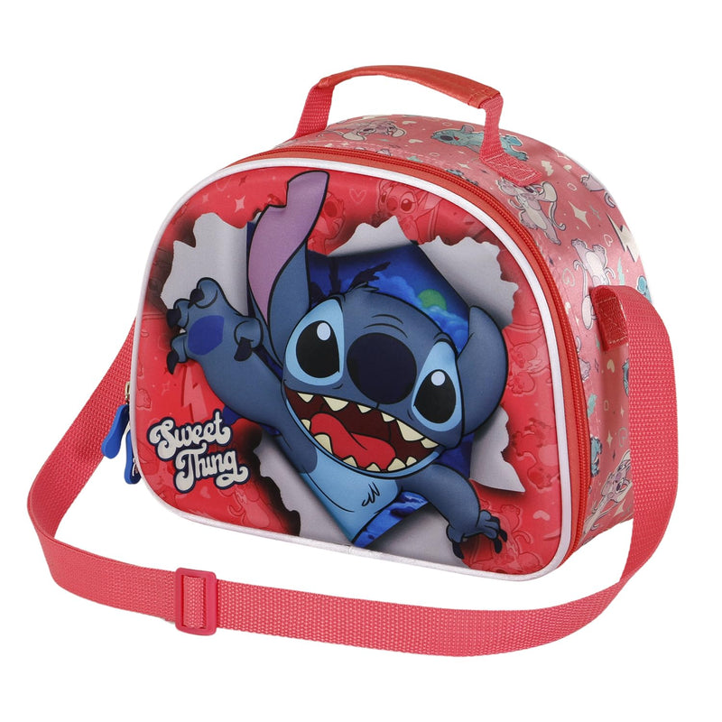 Disney Lilo e Stitch Thing-Porta Merenda 3D, Rosa, 25.5 x 20 cm