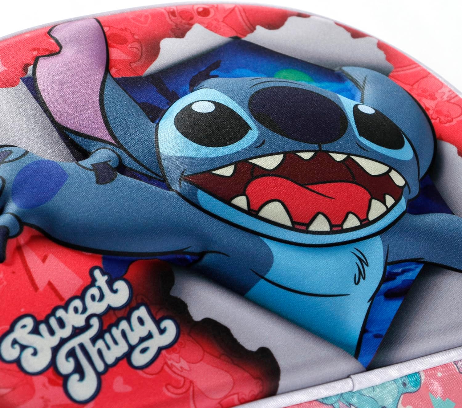 Disney Lilo e Stitch Thing-Porta Merenda 3D, Rosa, 25.5 x 20 cm
