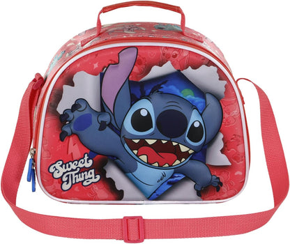 Disney Lilo e Stitch Thing-Porta Merenda 3D, Rosa, 25.5 x 20 cm