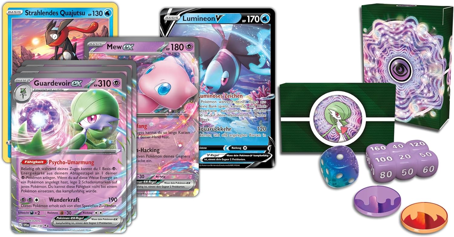 Pokémon Sammelkartenspiel Liga-Kampfdeck (1 sofort spielbares Deck mit 60 Karten, inklusive Guardevoir Mew-ex) Guardevoir-ex