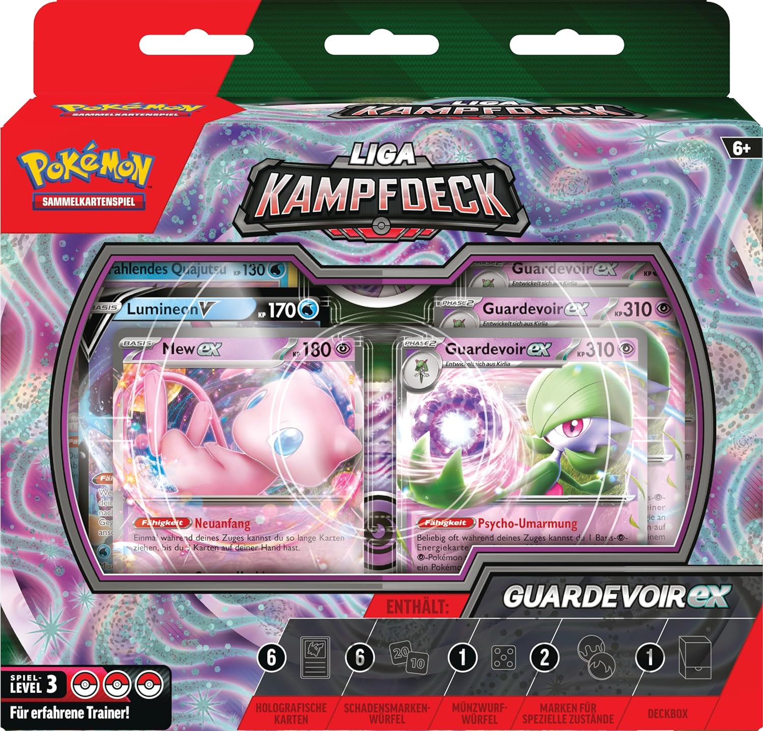 Pokémon Sammelkartenspiel Liga-Kampfdeck (1 sofort spielbares Deck mit 60 Karten, inklusive Guardevoir Mew-ex) Guardevoir-ex