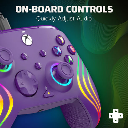 PDP - Manette filaire Afterglow Wave Violette pour Xbox Series X|S, Xbox One et Windows 10/11