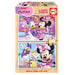 Educa - Minnie | Set di 2 bambini in legno con 50 pezzi ciascuno. Misura: 28 x 20 cm. Raccomandato 5 anni (19962)