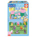 Educa - Set von 2 HolzPuzzlen mit jeweils 25 Teilen | Peppa Pig. Maßnahme: 26 x 18 cm. Empfohlen für Kinder ab 4 Jahre (19995)