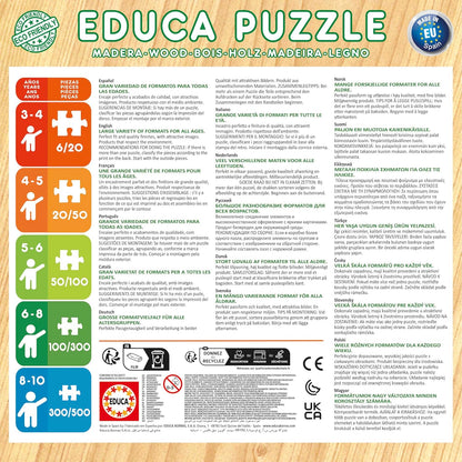 Educa - Set von 2 HolzPuzzlen mit jeweils 25 Teilen | Peppa Pig. Maßnahme: 26 x 18 cm. Empfohlen für Kinder ab 4 Jahre (19995)