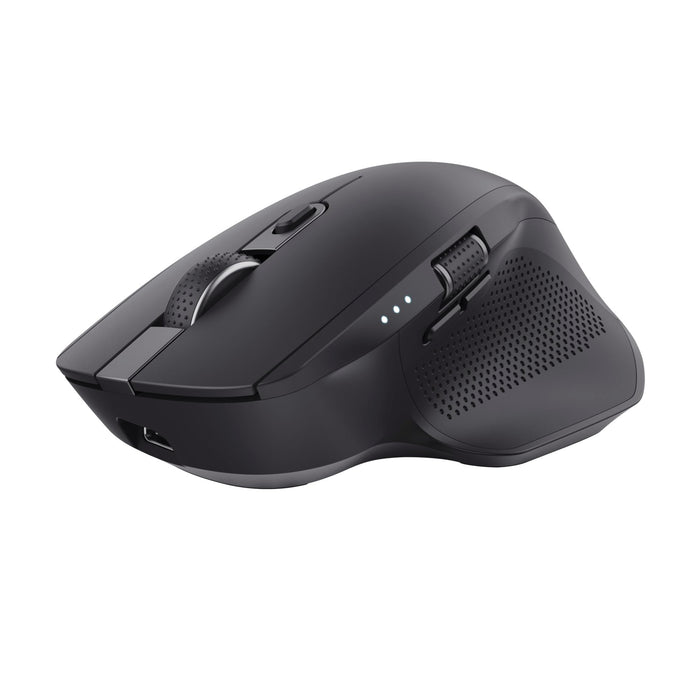 Trust Ozaa+ Multidevice Wireless Mouse Bluetooth + 2.4GHz, Programmable Silent Mouse, Side Scroll Wheel, 60% Recycled Plastics, Rechargeable Bluetooth Mouse for Laptop PC Computer Mac