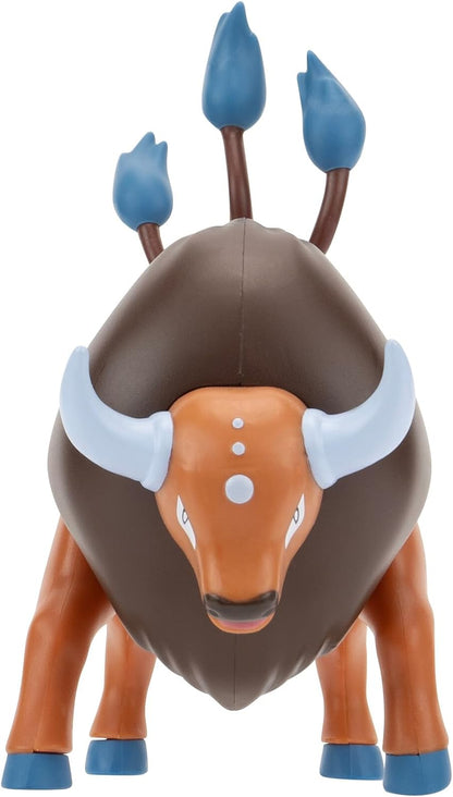 Pokémon Tauros Battle Feature Figure - 4.5-Inch Tauros Battle Ready Figure with Leg Kick Attack