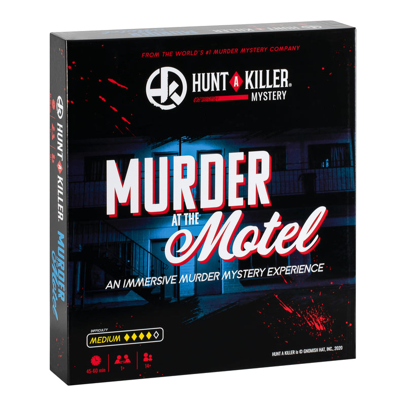 Hunt A Killer Mystery MURDER AT THE MOTEL Un coinvolgente omicidio misterioso gioco Usa le prove realistiche e i documenti per catturare l'assassino. Da 1 a 5 giocatori di età superiore ai 14 anni