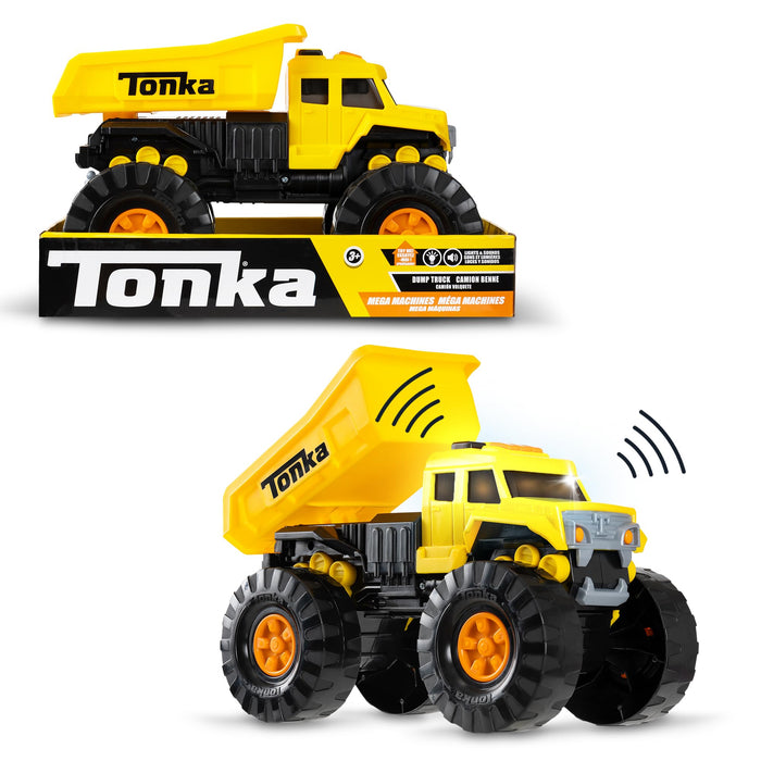 Tonka Mega Machines, Fire Truck, Kids Construction Gift Toys for Boys and Girls, Construction Vehicle Playset for Kids, Suitable for Kids Aged 3+, Basic Fun 06247